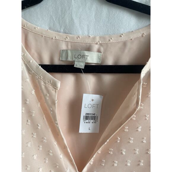 NWT - Loft Baby Pink Peplum Top Size Large - Picture 2 of 4